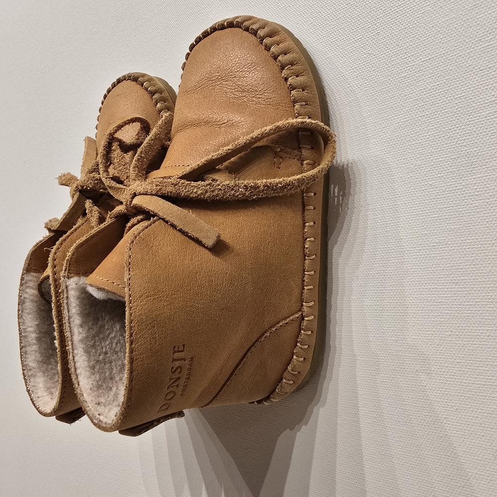 Donsje Leather Boots Lined With Sheeps Wool 12 Unisex